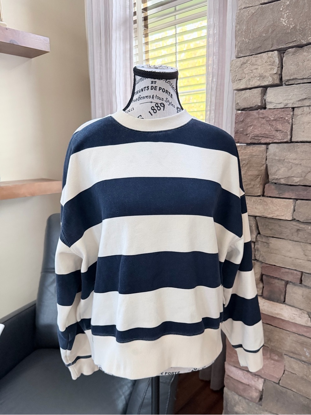 TWIK Classic Navy & White Stripe Sweater